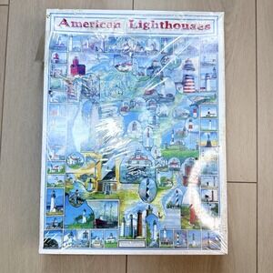 VTG American Lighthouses 1000 Piece Puzzle White Mountain 1997 Sealed USA NIB!!‎